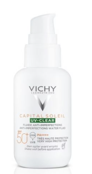 Vichy Capital Soleil UV-Clear Fluido Aquoso Anti-Imperfeições SPF50+ 40ml