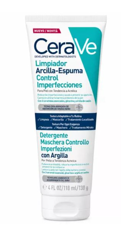 CeraVe Espuma de Limpeza com Argila Anti-Imperfeições 118ml