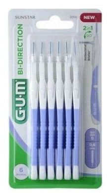 G.U.M Bi-Direction 2714 Escovas Interdentais 0,6mm 6 Unidades