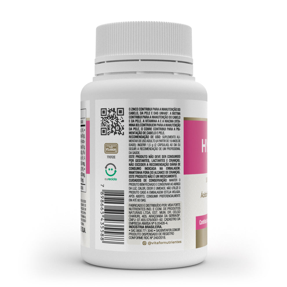 Vitafor, Hialurónico para el cabello, 60 cápsulas