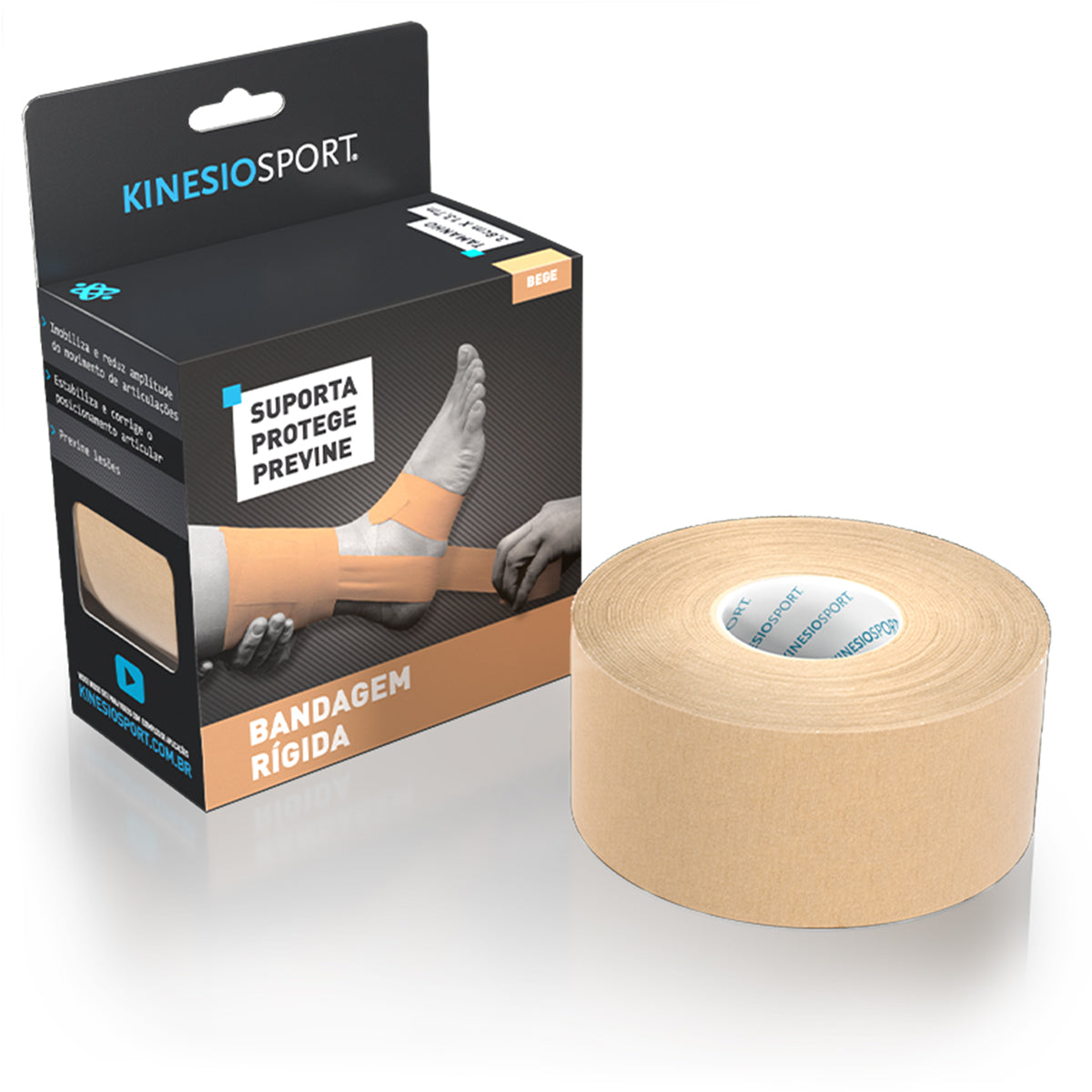 KinesioSport Fita Rígida 3,8cm x 13,7m - Bege