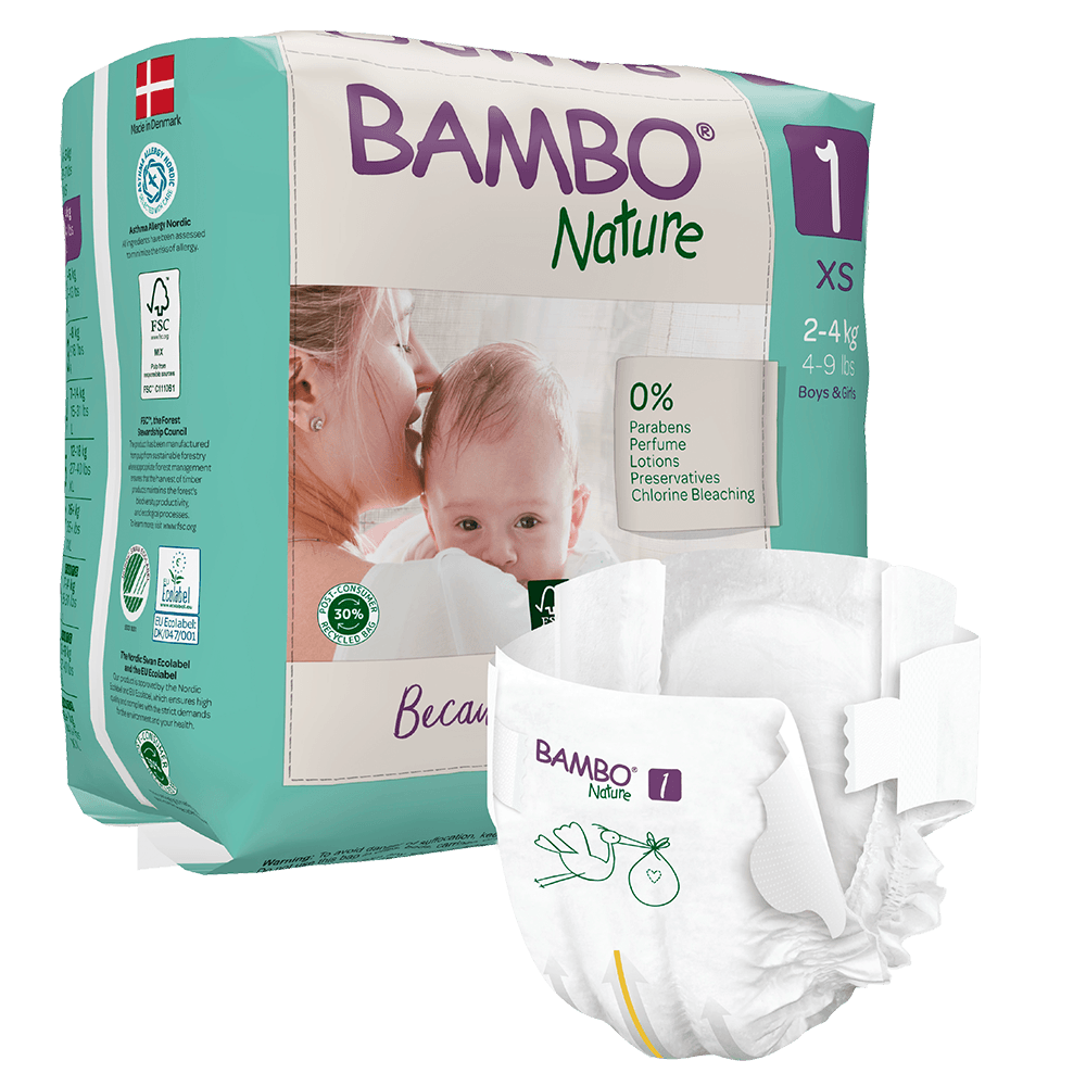 Bambo Nature 1 XS Fraldas 2-4 Kg X22