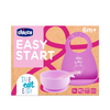 Chicco Conjunto de Papa Silicone Rosa 6M+