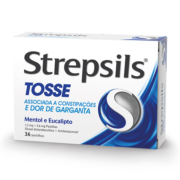 Strepsils Tosse – Pastilhas para dor de garganta, tosse seca e infeções da boca, com ação antibacteriana e antivírica