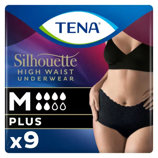 TENA SILHOUETTE BRAGA NEGRO M CA X 9