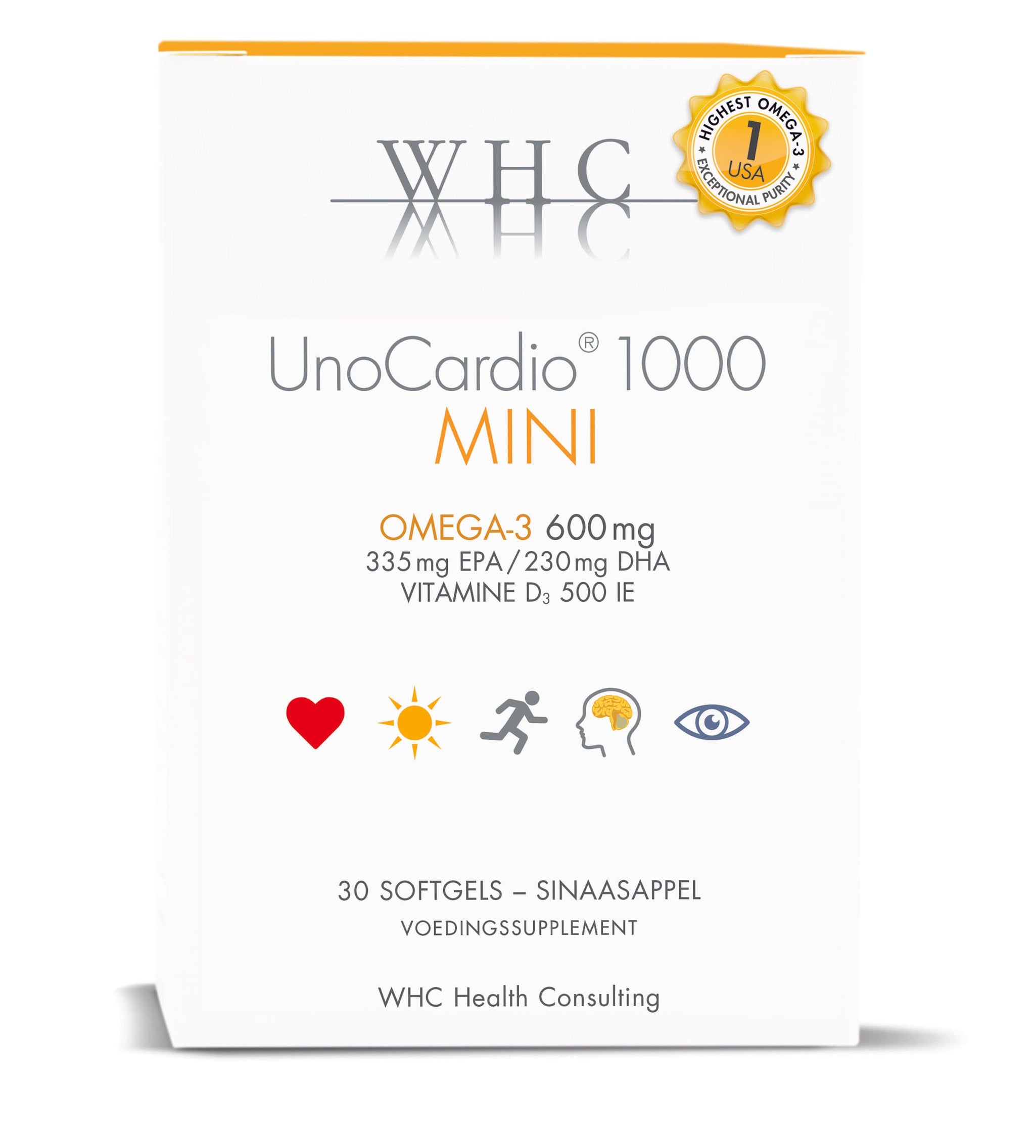 UnoCardio 1000 mini  Ómega 3 + Vit D3 (30 Caps) | WHC