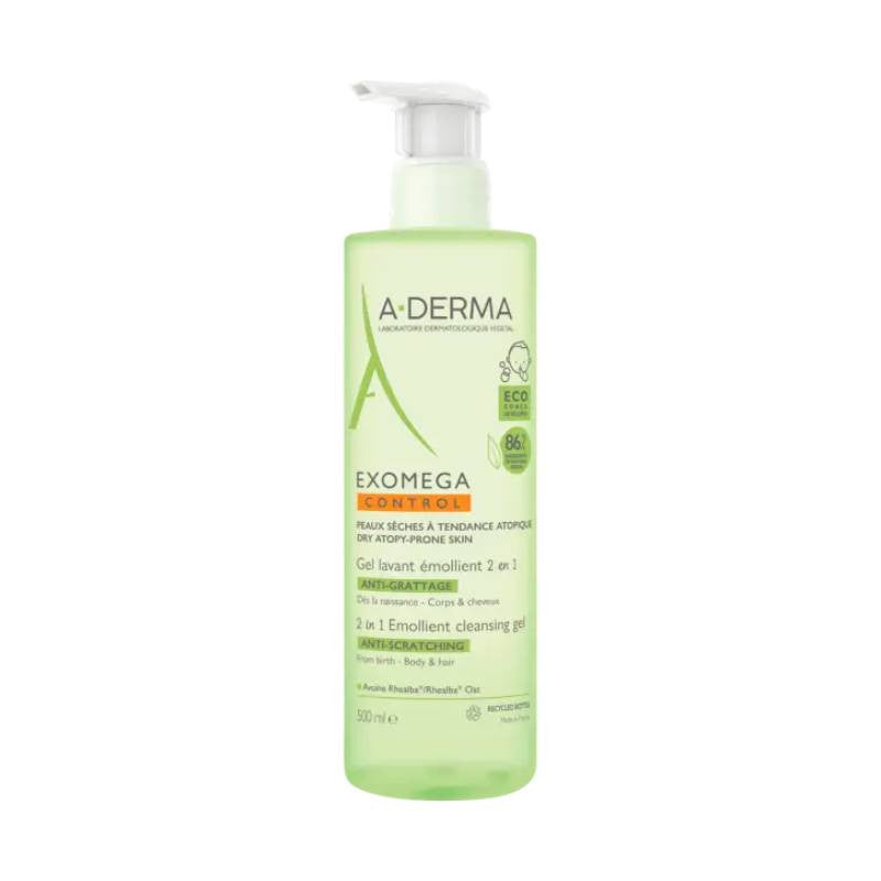 A-Derma Exomega Control Gel Corpo e Cabelo 500ml