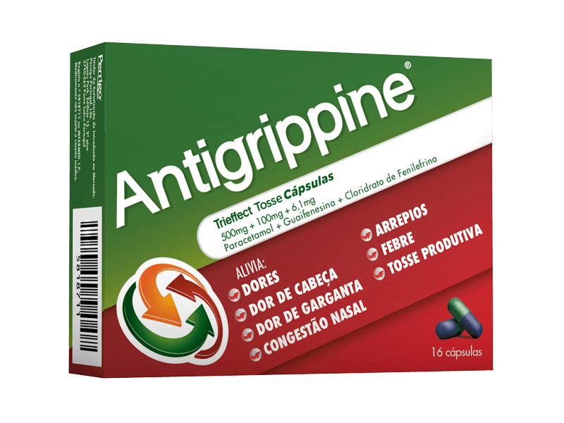 Antigrippine Trieffect - Medicamento para alívio rápido de sintomas de gripe e constipação.