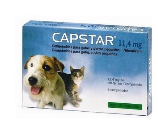 Capstar 11,4 Mg Cães (1-11Kg) e Gatos x 6 Comp Vet