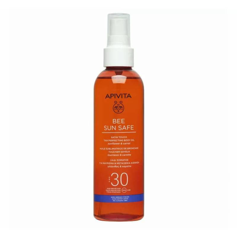 Apivita Bee Sun Óleo Corporal Sublimador de Bronzeado Toque Acetinado FPS30 200ml