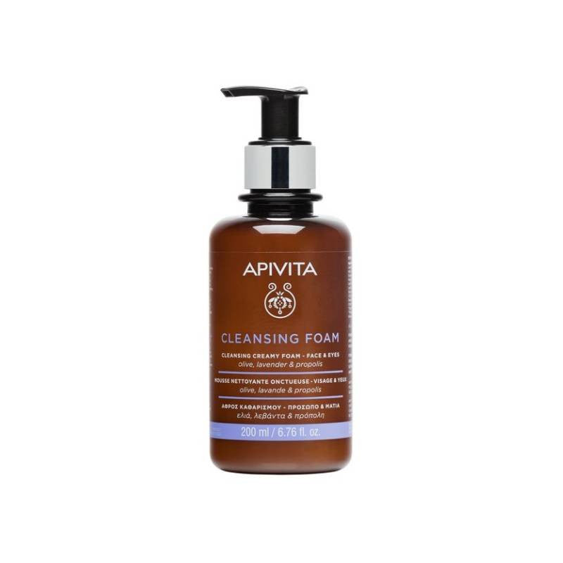 Apivita Espuma de Limpeza Cremosa Rosto & Olhos 200ml