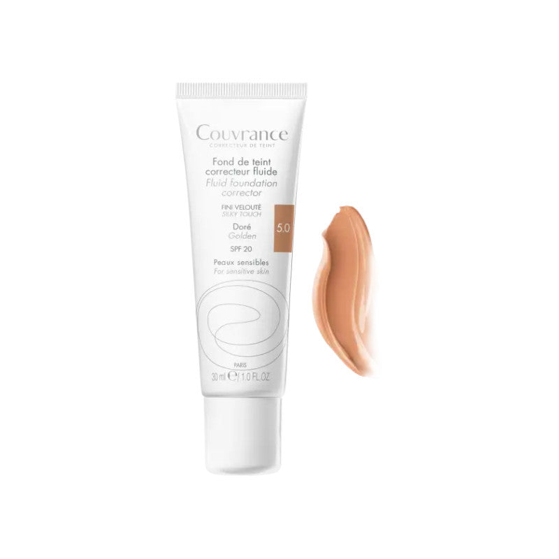 Avène Couvrance Base Fluida Corretora Dourado 5.0 30ml