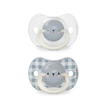 Suavinex 2 Chupetes Silicona 6-18m Noche Día