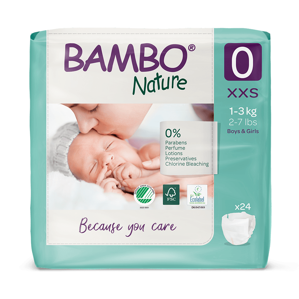 Bambo Nature 0 XXS Fraldas 1-3 Kg X24