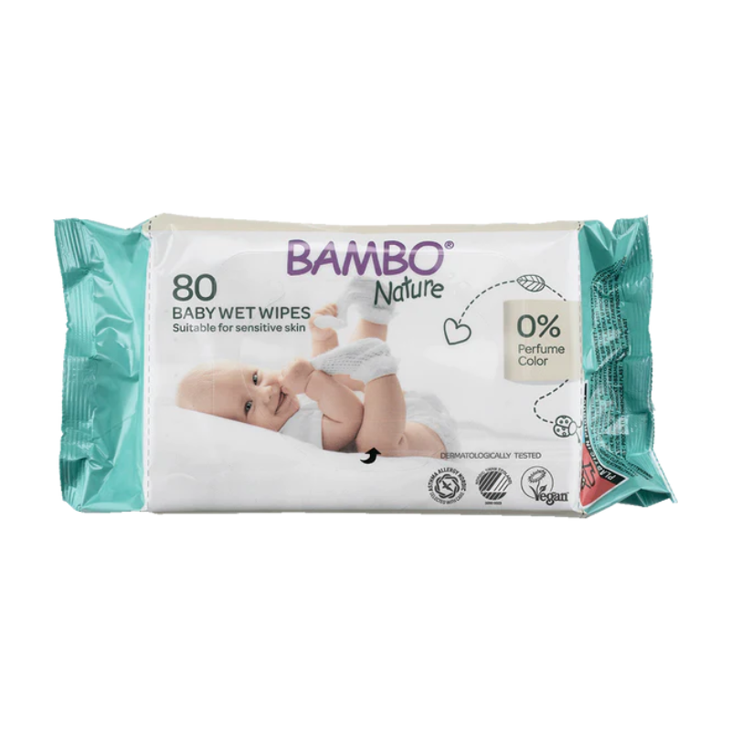 Toallitas húmedas sin perfume Bambo Nature X80