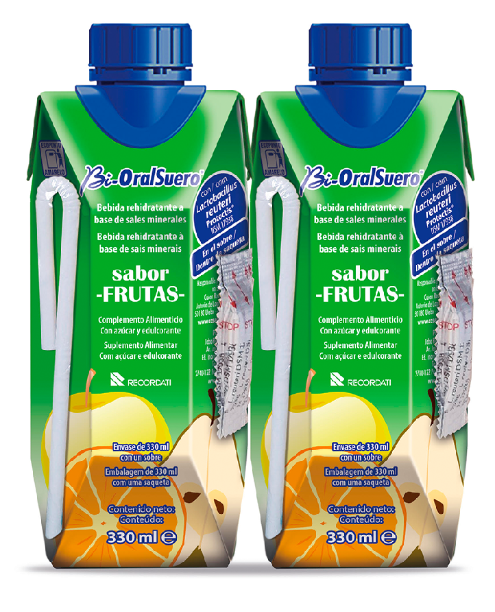 Bi-OralSuero Solução Oral Frutas 330ml x2 Unidades