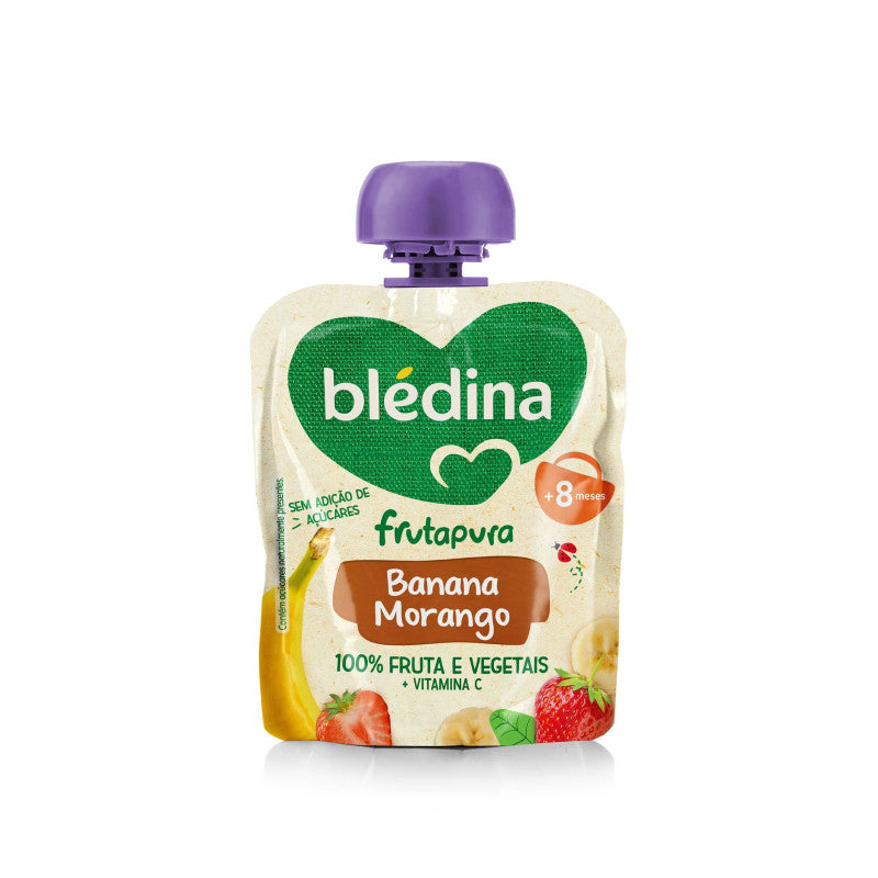 Blédina Frutapura Banana Morango +8M 85g