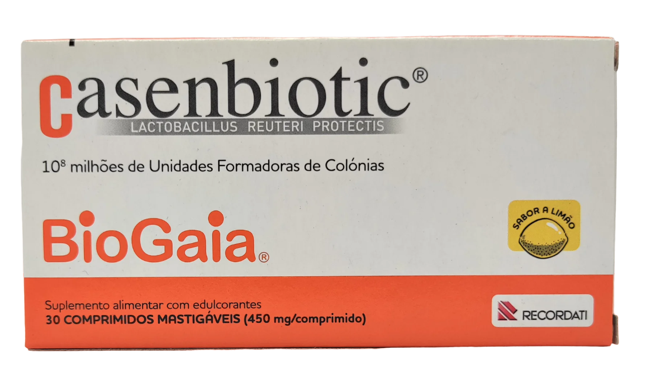 Casenbiotic Limão 30 Comprimidos Mastigáveis