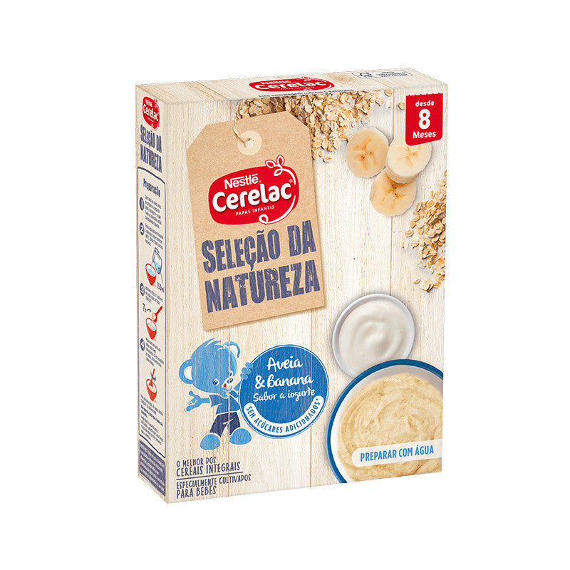 Cerelac Papa Láctea Aveia & Banana Sabor a Iogurte +8M 240g