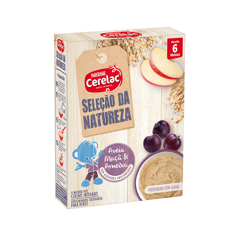 Cerelac Papa Láctea Aveia, Maçã e Ameixa +6M 240g