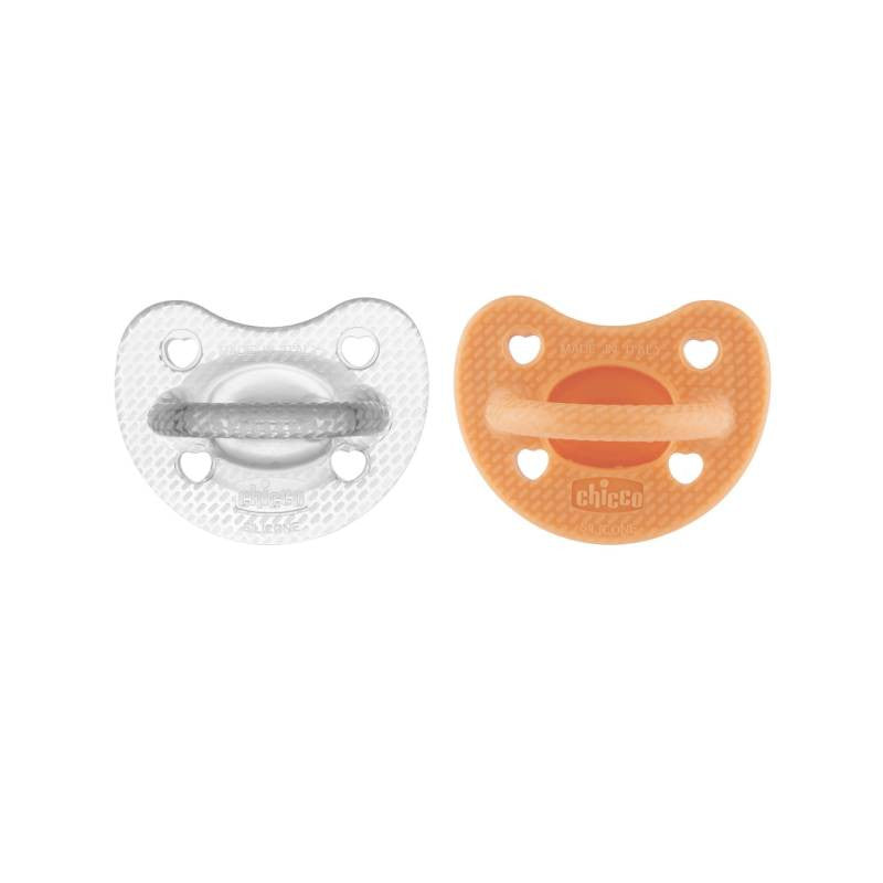 Chicco Chupetas PhysioForma Luxe Silicone Transparente/Laranja 6-16M