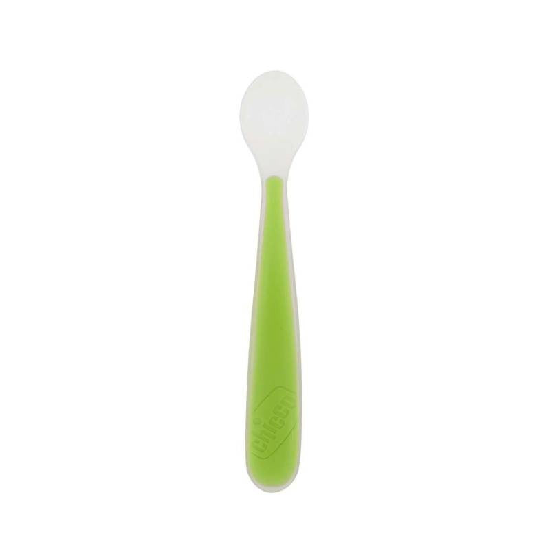 Chicco Colher de Silicone Verde 6M+