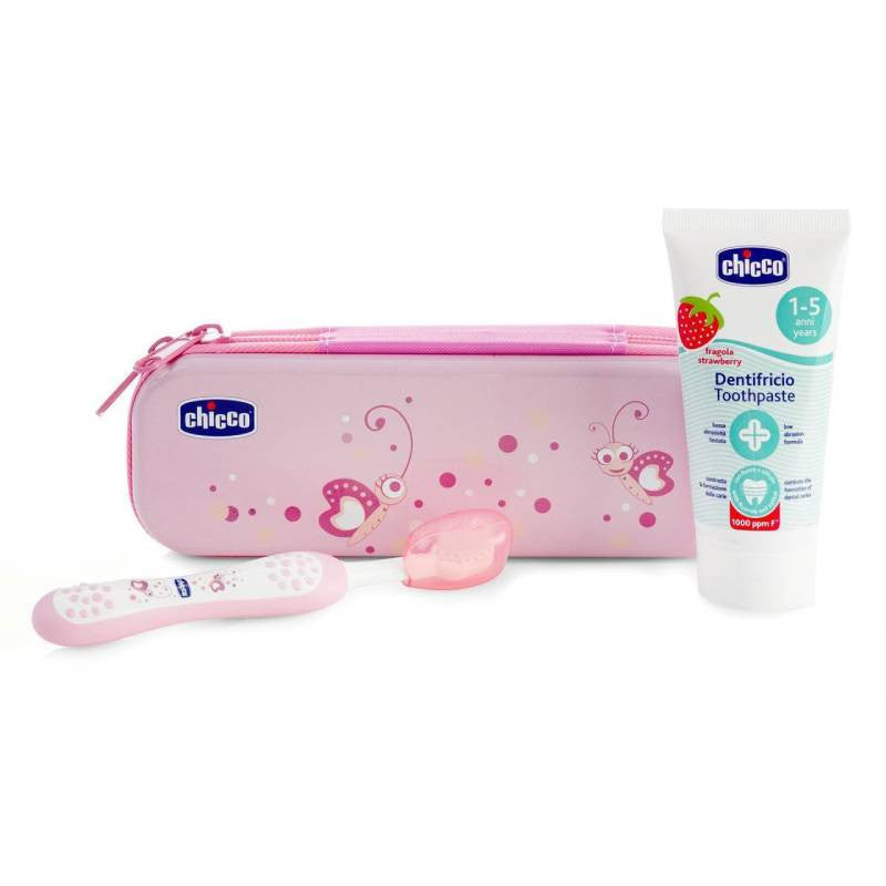 Chicco Conjunto De Higiene Oral Rosa 12M+