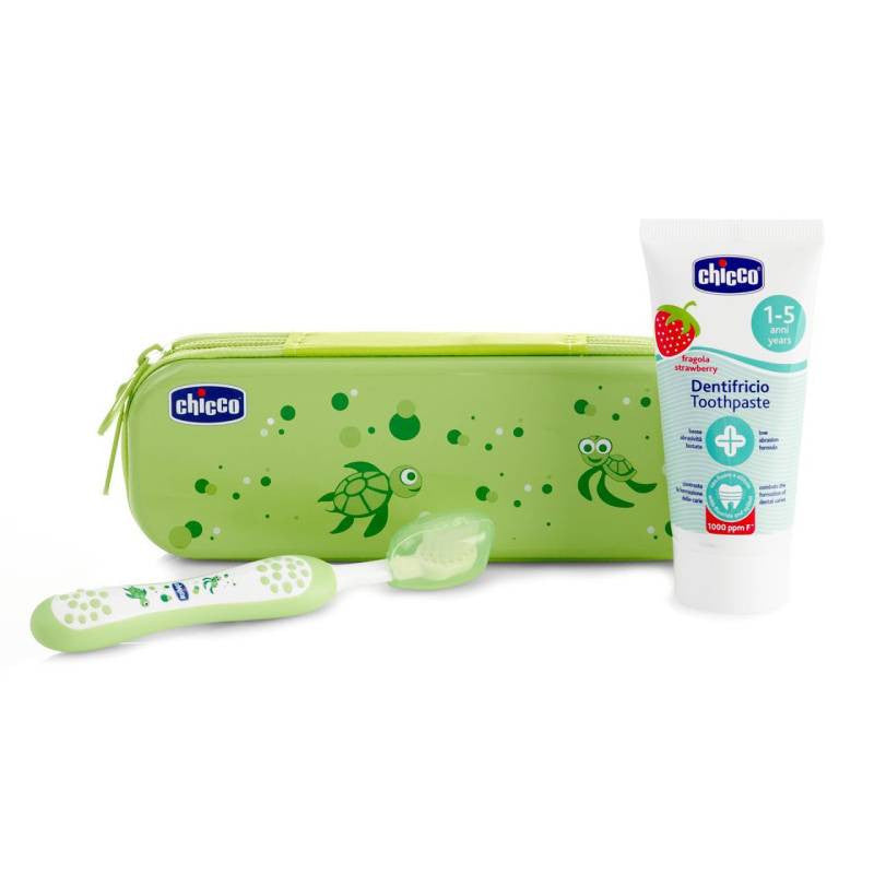 Chicco Conjunto De Higiene Oral Verde 12M+