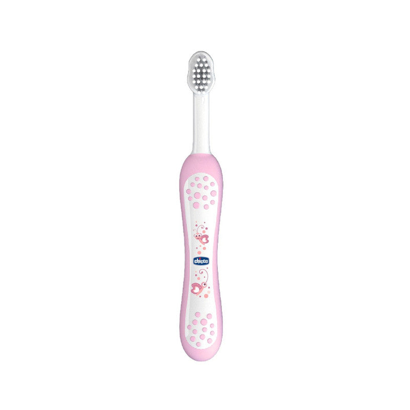 Chicco Escova Primeiros Dentes Rosa +6M