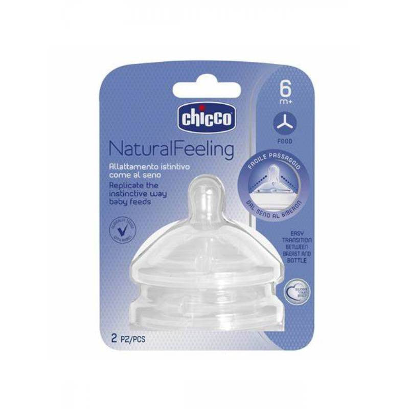 Chicco NaturalFeeling Tetinas Fluxo Papa 6M+