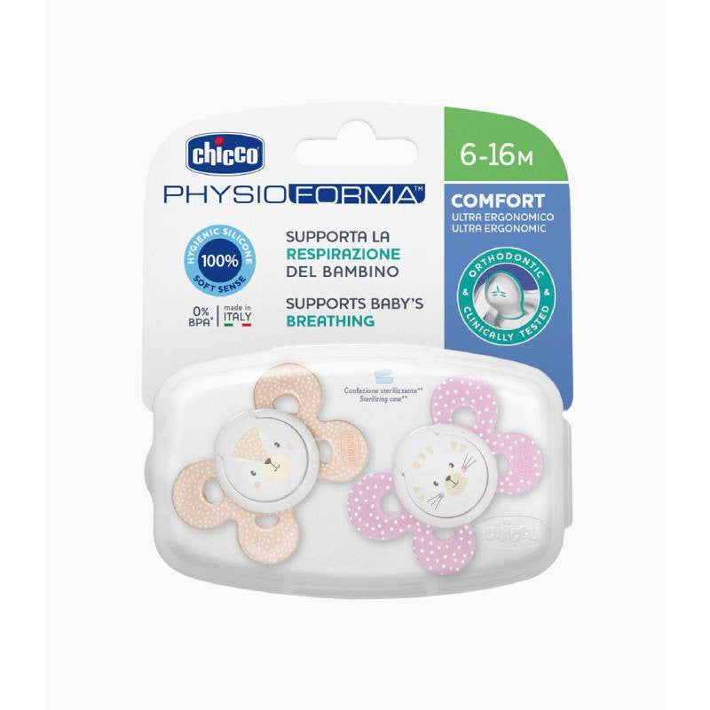 Chicco Physio Comfort Chupetas Silicone Girl 6-16M