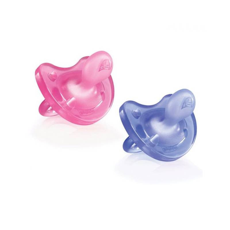 Chicco Physio Soft Chupetas Silicone Rosa e Lilás 6-16M