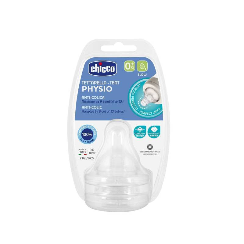 Chicco Physio Tetinas Silicone Fluxo Normal 0M+