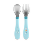 Chicco Talheres Inox Azul +18M