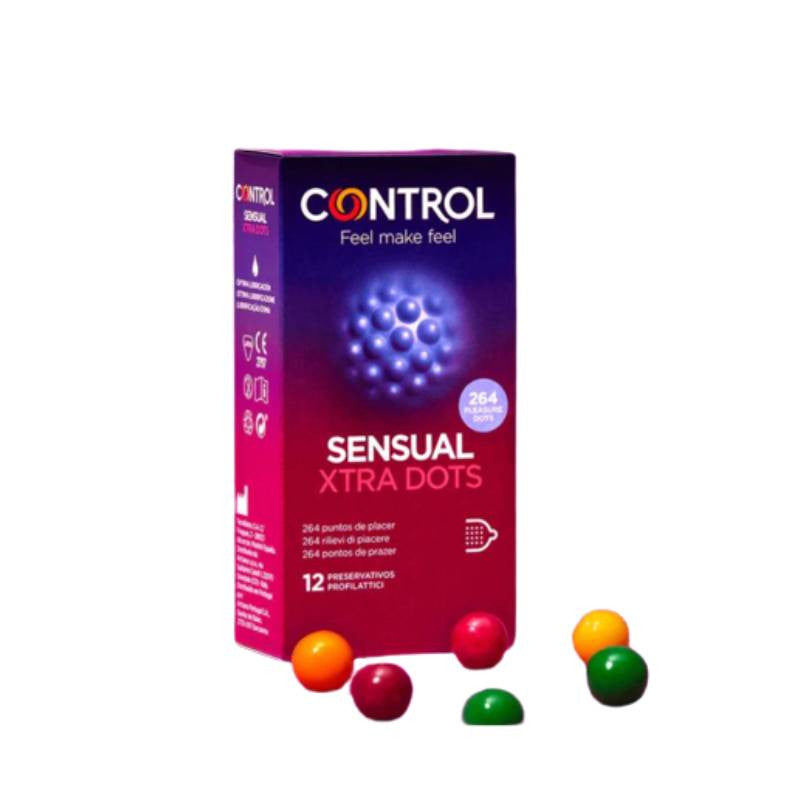 Control Sensual Xtra Dots Preservativos x12