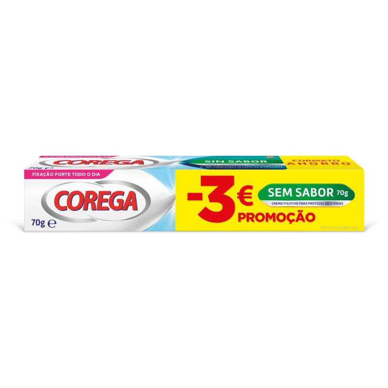 Corega Creme Fixador Prótese Sem Sabor 70g -3€