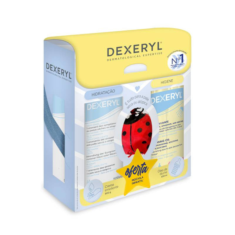 Dexeryl Creme Emoliente + Óleo de Duche + Mochila Infantil