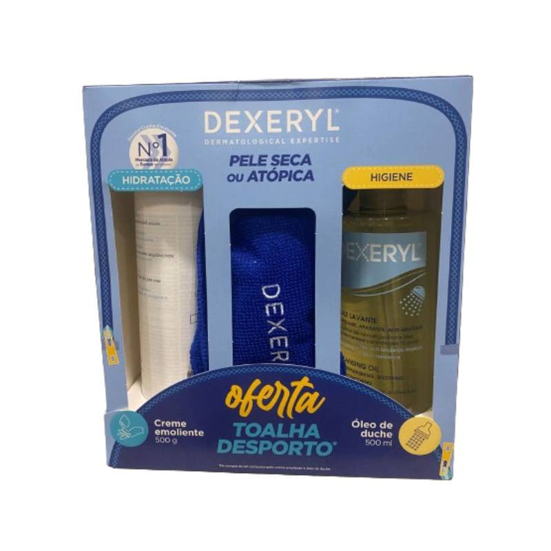 Dexeryl Creme Emoliente + Óleo de Duche Oferta Toalha Desporto