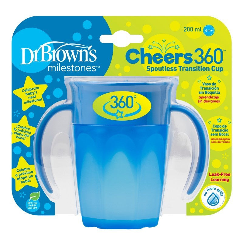 Dr. Browns Vaso 360 S/Boquilha Azul C/Asas 200mL 192458.2