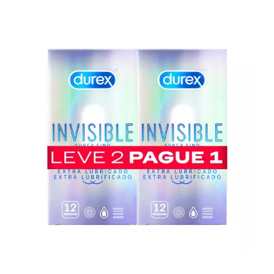 Durex Invisible Extra Lubrificado Leve 2 Pague 1