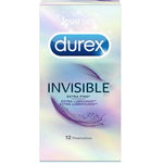 Durex Invisible Extra Lubrificado X12