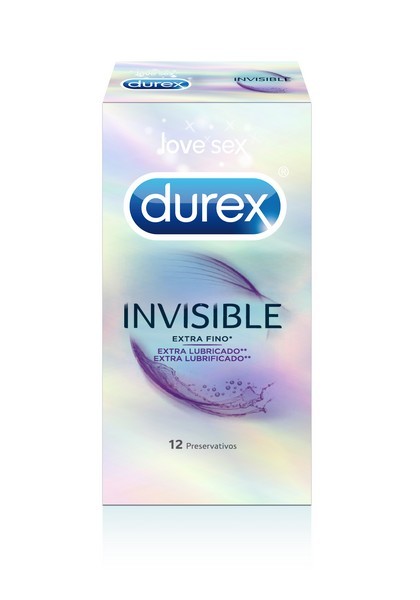 Durex Invisible Extra Lubrificado X12