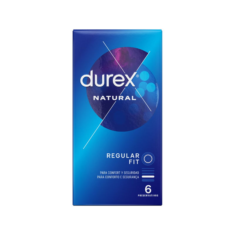 Durex Preservativos Natural Regular Fit x6
