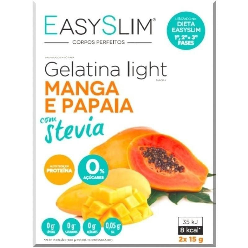 Easyslim Gelatina Lg Mang/Papaia Stev Saqx2 Pó Solução Oral Saq