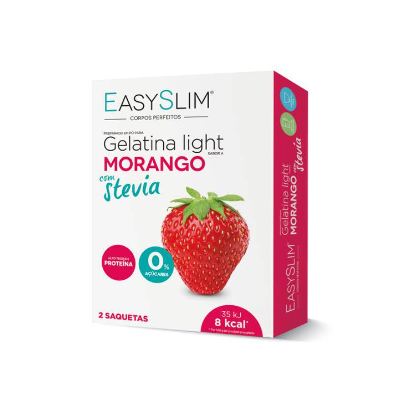 EasySlim Gelatina Light Morango Com Stevia x2