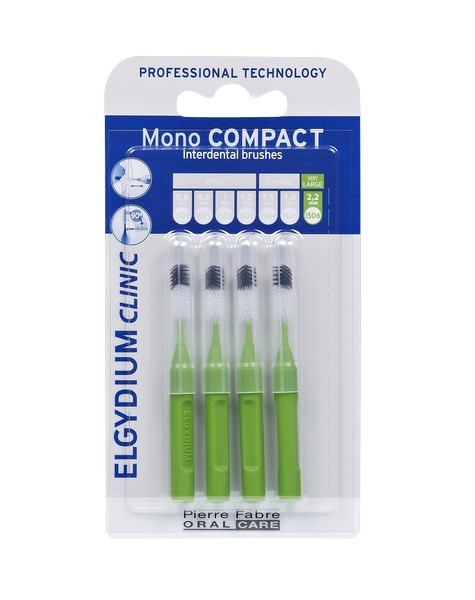 Elgydium Clinic Escovilhão Compact Mono Verde Pack 4x