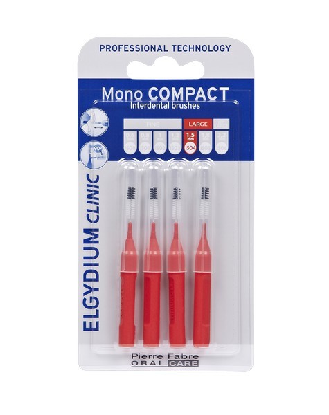 Elgydium Clinic Escovilhão Compact Mono Vermelho Pack 4x