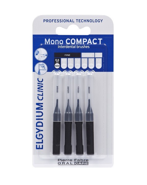 Elgydium Clinic Escovilhão Compact Mono Preto Pack 4x