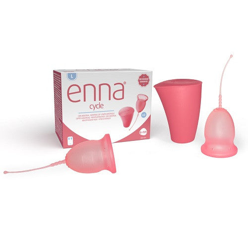 Enna Cycle Copo Menstrual (2 Unidades) e Caixa Esterilizadora - Tamanho L