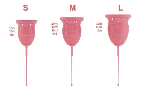 Enna Cycle Copo Menstrual (2 Unidades) e Caixa Esterilizadora - Tamanho L